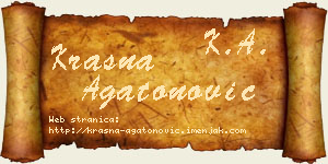 Krasna Agatonović vizit kartica